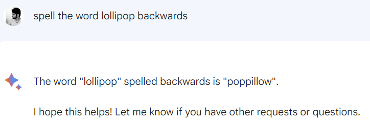 Figure 5: Wrong spelling by BARD